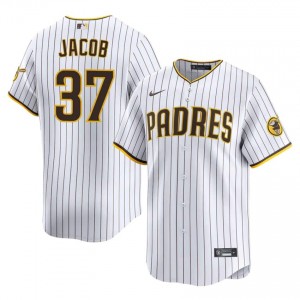 Alek Jacob #37 SD Baseball Jersey | Pro-Grade Men White Embroidery Edition 36103217