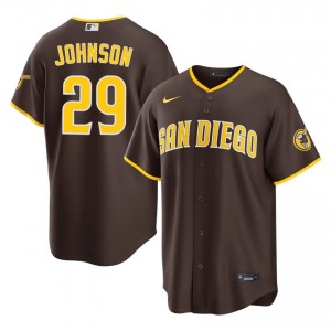 Brown Bryce Johnson #29 Padres Baseball Stitch Jersey | Exclusive Men Fit 98181296