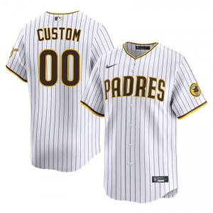 Professional Custom #00 White Baseball Stitch Jersey | Padres Men Collection Edition 98364517