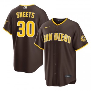 Men Gavin Sheets #30 Brown Sewn Jersey | San Diego Padres Iconic Baseball Gear 73524903