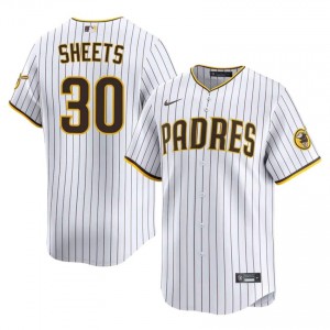Officially Licensed Gavin Sheets #30 White Baseball Stitched Jersey | SD Men Collection Edition 98152552