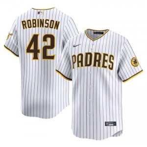 Gameday Jackie Robinson #42 White Baseball Embroidery Jersey | SD Men Collection Edition 88654627
