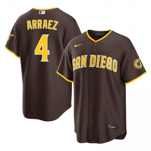 Brown Luis Arraez #4 Padres Baseball Stitched Jersey | Professional Men Fit 44421140