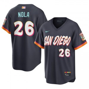 Obsidian Austin Nola #26 SD Baseball City Connect Stitched Jersey | Iconic Men Fit 54963619