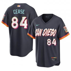 Obsidian Dylan Cease #84 Padres Baseball City Connect Embroidery Jersey | Elite Men Fit 92818363