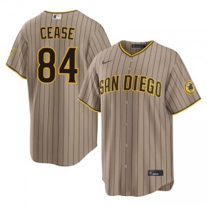 SD Dylan Cease #84 Sand Men Genuine Baseball Stitched Jersey | 2026 Season 97804336