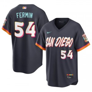 Obsidian Freddy Fermin #54 San Diego Padres Baseball City Connect Stitch Jersey | Exclusive Men Fit 56322784