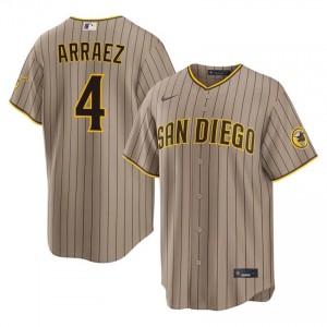 #4 Luis Arraez Elite Men Baseball Jersey | San Diego Sand Fan Gear 74129100
