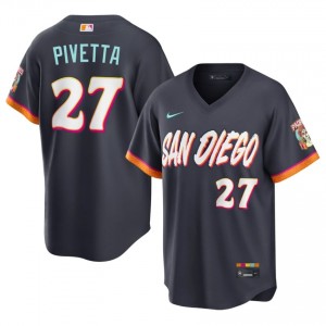 Obsidian Nick Pivetta #27 San Diego Padres Baseball City Connect Stitched Jersey | Professional Men Fit 21331894