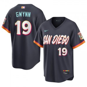 Men Tony Gwynn #19 Obsidian City Connect Stitched Jersey | SD Padres Exclusive Baseball Gear 41967513