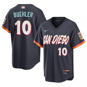 Obsidian Walker Buehler #10 San Diego Padres Baseball City Connect Embroidery Jersey | Iconic Men Fit 59875523