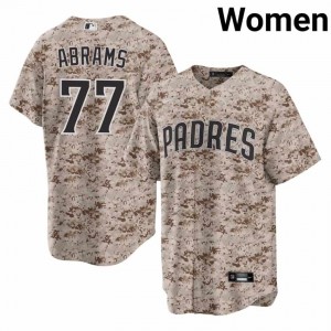 #77 CJ Abrams Original Women Baseball Jersey | SD Camo USMC Fan Gear 14235644