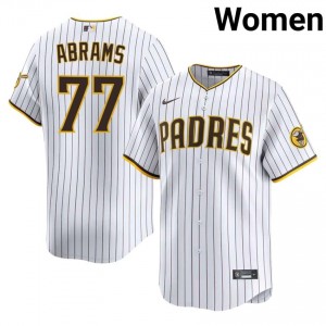 SD Padres CJ Abrams #77 White Women Professional Baseball Embroidery Jersey | 2026 Season 57077471