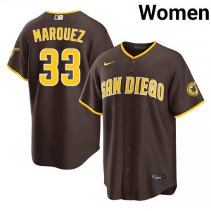 Pro-Grade German Marquez #33 Brown Baseball Embroidery Jersey | Padres Women Collection Edition 33969119