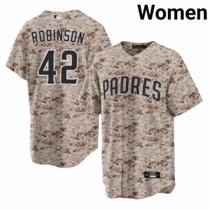 San Diego Padres Jackie Robinson #42 Camo USMC Women Elite Baseball Stitched Jersey | 2026 Season 43159197