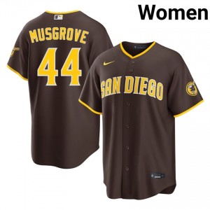 Joe Musgrove #44 SD Padres Baseball Jersey | Professional Women Brown Sewn Edition 61758814