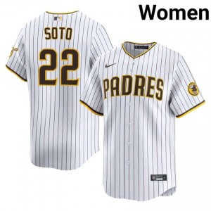 SD Juan Soto #22 White Women Official Baseball Embroidery Jersey | 2026 Season 50304777