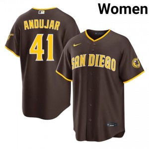 Miguel Andujar #41 San Diego Padres Baseball Jersey | Original Women Brown Sewn Edition 84464395