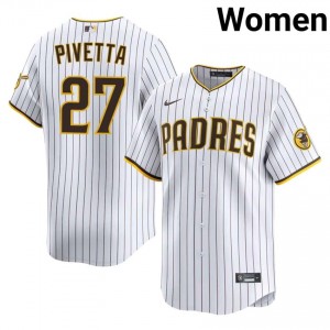 #27 Nick Pivetta Elite Women Baseball Jersey | Padres White Fan Gear 12322775