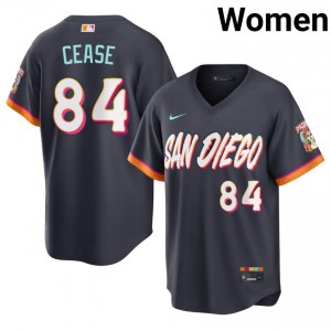 Dylan Cease #84 SD City Connect Baseball Jersey | Authentic Women Obsidian Stitched Edition 63395270