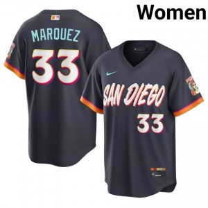 German Marquez #33 Padres City Connect Baseball Jersey | Durable Women Obsidian Sewn Edition 95778304