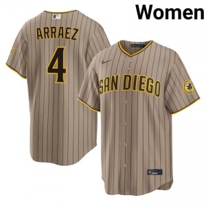 Sand Luis Arraez #4 SD Padres Baseball Embroidery Jersey | Authentic Women Fit 27609381