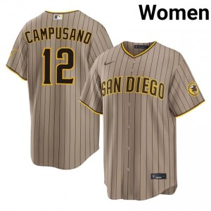 Sand Luis Campusano #12 San Diego Padres Baseball Embroidery Jersey | Genuine Women Fit 58860253