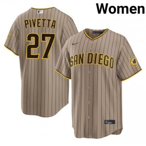 Women Nick Pivetta #27 Sand Stitched Jersey | SD Padres Original Baseball Gear 55469310
