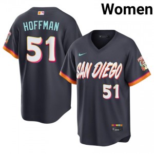 Trevor Hoffman #51 San Diego Padres City Connect Baseball Jersey | Classic Women Obsidian Sewn Edition 34498760