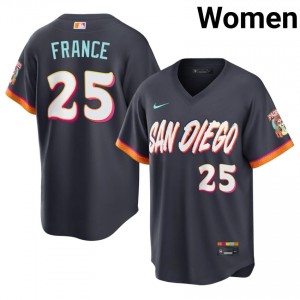 Gameday Ty France #25 Obsidian City Connect Baseball Stitched Jersey | Padres Women Collection Edition 90276500
