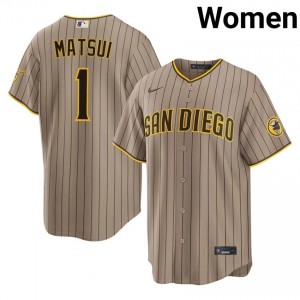 Sand Yuki Matsui #1 San Diego Padres Baseball Stitch Jersey | Iconic Women Fit 29843192