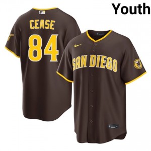 #84 Dylan Cease Official Youth Baseball Jersey | Padres Brown Fan Gear 51988204