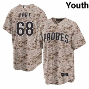 Youth Kyle Hart #68 Camo USMC Stitched Jersey | Padres Gameday Baseball Gear 14126584