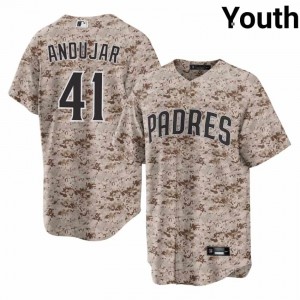 Camo USMC Miguel Andujar #41 San Diego Padres Baseball Embroidery Jersey | Gameday Youth Fit 51314723