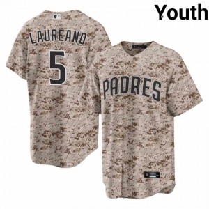 Youth Ramon Laureano #5 Camo USMC Embroidery Jersey | SD Padres Officially Licensed Baseball Gear 75285471