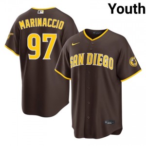 San Diego Ron Marinaccio #97 Brown Youth Licensed Baseball Stitch Jersey | 2026 Season 19308474