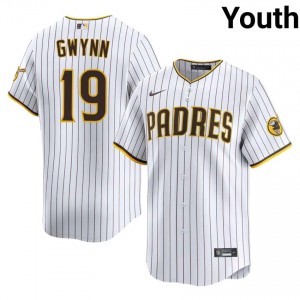 Youth Tony Gwynn #19 White Stitched Jersey | San Diego Padres Professional Baseball Gear 46602218