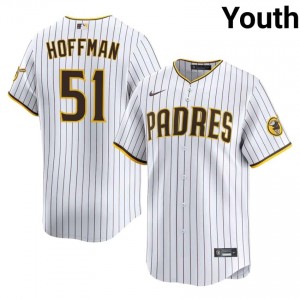 White Trevor Hoffman #51 SD Padres Baseball Embroidery Jersey | Durable Youth Fit 73383234