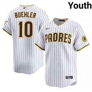 White Walker Buehler #10 SD Baseball Embroidery Jersey | Exclusive Youth Fit 66195990
