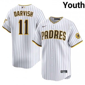 Youth Yu Darvish #11 White Sewn Jersey | San Diego Padres MLB Baseball Gear 13383950