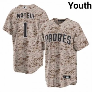Camo USMC Yuki Matsui #1 Padres Baseball Stitched Jersey | Exclusive Youth Fit 99975138