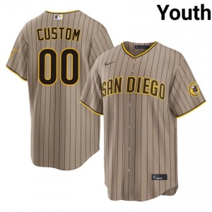 Pro-Grade Custom #00 Sand Baseball Stitched Jersey | SD Youth Collection Edition 91489794