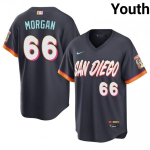 #66 David Morgan Classic Youth City Connect Baseball Jersey | San Diego Obsidian Fan Gear 72083586
