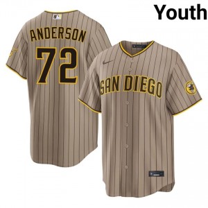 Grant Anderson #72 San Diego Baseball Jersey | Official Youth Sand Embroidery Edition 59571628