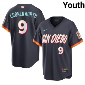 San Diego Jake Cronenworth #9 Obsidian Youth City Connect Professional Baseball Stitched Jersey | 2026 Season 75764327