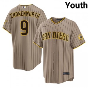 Durable Jake Cronenworth #9 Sand Baseball Stitch Jersey | SD Padres Youth Collection Edition 17316342