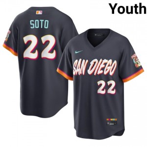 #22 Juan Soto Professional Youth City Connect Baseball Jersey | Padres Obsidian Fan Gear 81004443