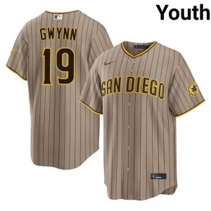 Tony Gwynn #19 Padres Baseball Jersey | Licensed Youth Sand Embroidery Edition 29810852
