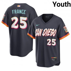 #25 Ty France Durable Youth City Connect Baseball Jersey | SD Obsidian Fan Gear 64495499