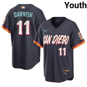 #11 Yu Darvish Premium Youth City Connect Baseball Jersey | Padres Obsidian Fan Gear 64726070